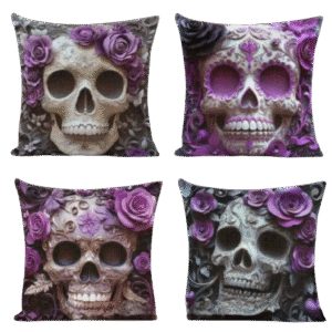 skull pillow set