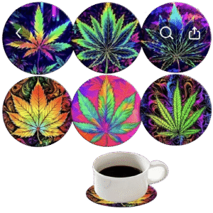 Cannabis Coaster set