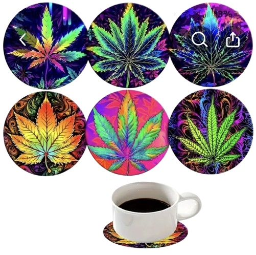Cannabis Coaster set