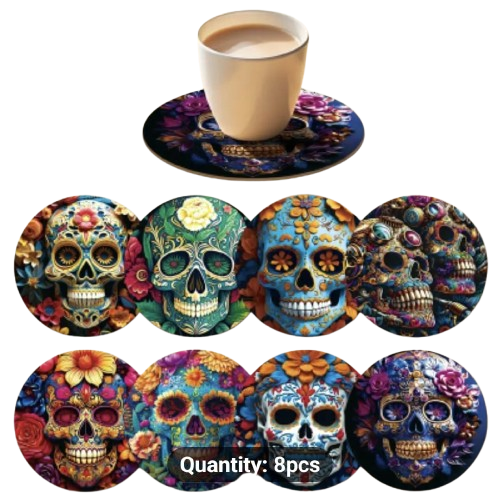 Skull Coaster Set