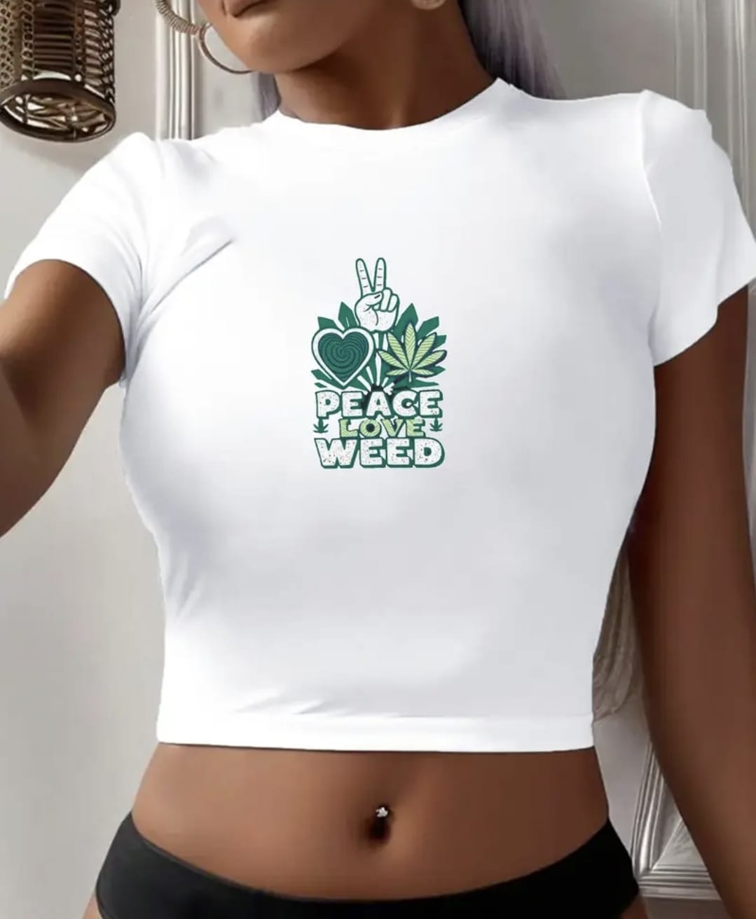 Cannabis Cropped Top