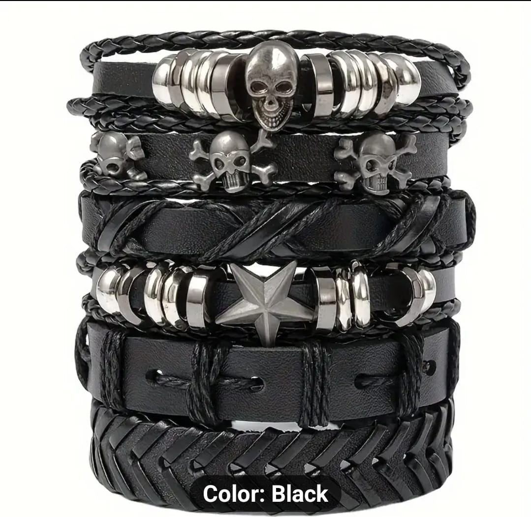 Leather Bracelets (6pcs)