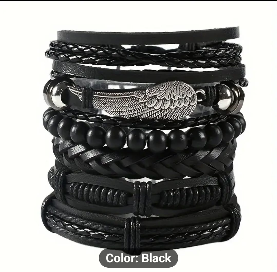 Leather Bracelets (6pcs)