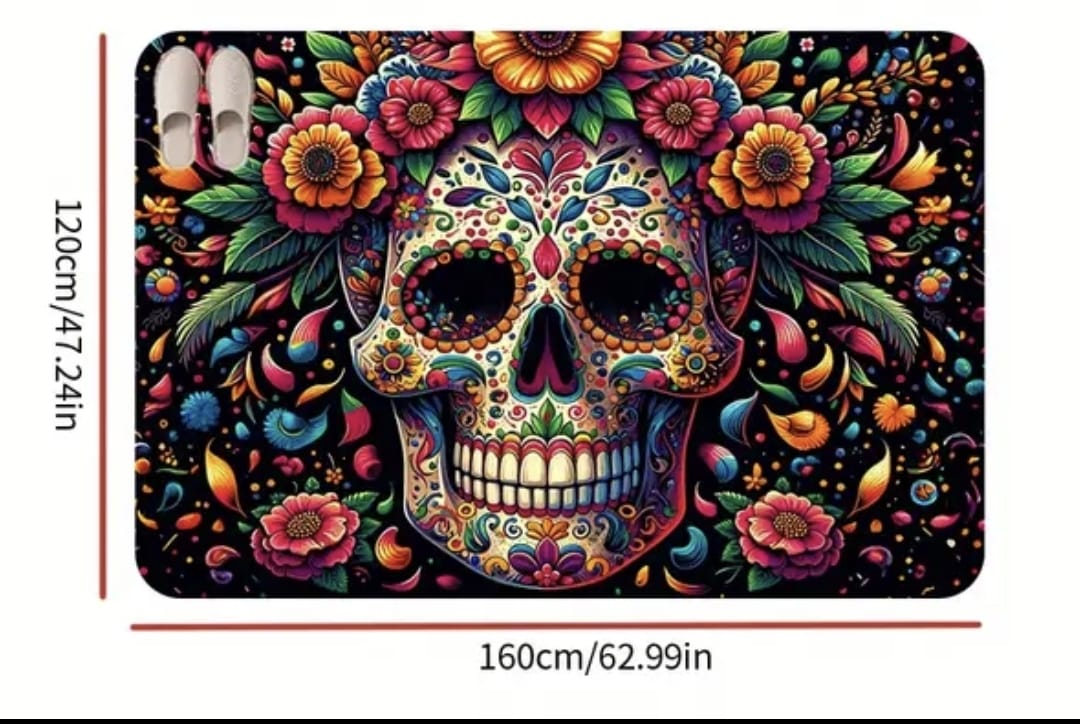 Day of the Dead Skull rug
