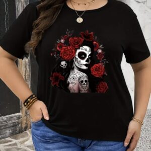 WhatsApp Image 2025-03-31 at 19.26.08_df7d888c Women's Skull RoseT-Shirt