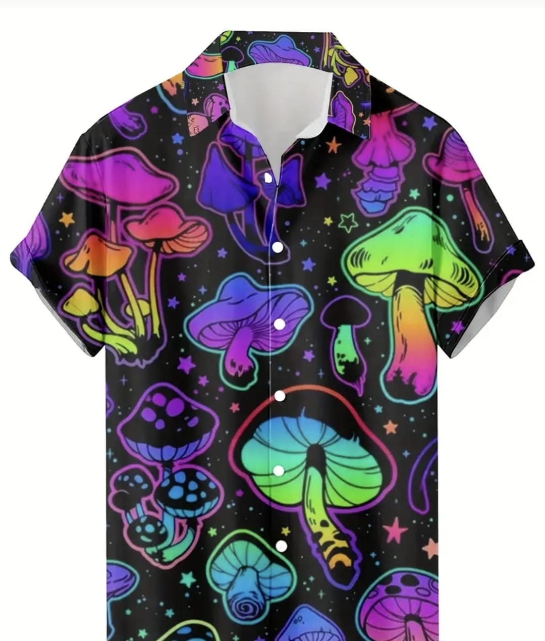 Men's Button Down Shrooms Shirt