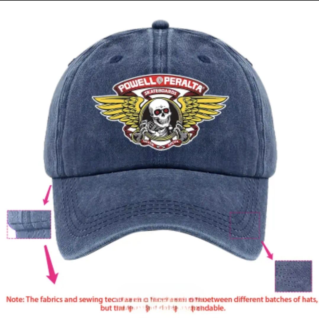 Skull And Wings Printed Baseball Cap