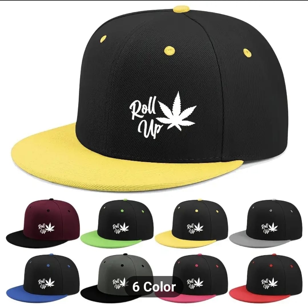 Roll Up Leaf Design Unisex Baseball Cap.